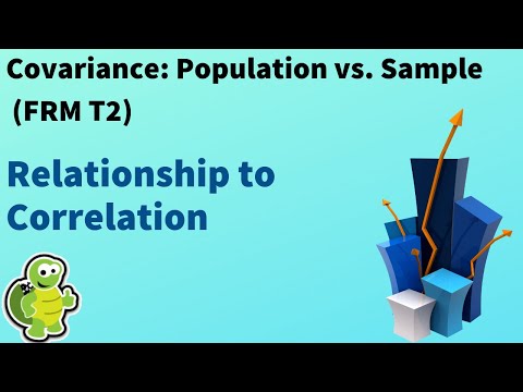 Covariance: population vs. sample, and relationship to 