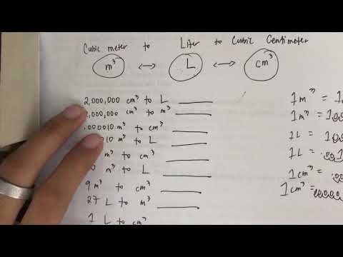 Video: Paano I-convert Ang Cubic Centimeter Sa Liters