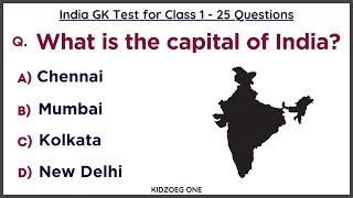 India GK Test for Class 1 | 25 Easy General Knowledge Questions | Republic Day & Independence Day screenshot 5