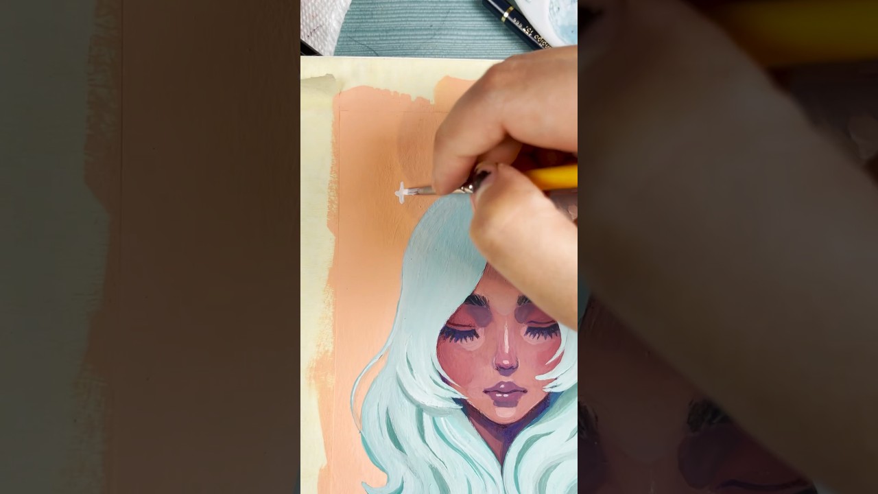 Speed painting with Arteza Gouache 