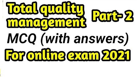 Total quality management mcq question and answers | TQM objective questions aktu 🔥🔥