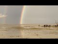 Double rainbow after heavy rain at Burning Man 2023