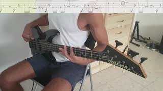 Video thumbnail of "Fugees - Killing Me Softly Bass Cover with TABS on screen"