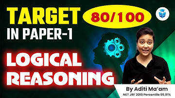 🎯 Score 80/100 in Paper1 | UGCNET 2023 Logical Reasoning | Aditi Ma