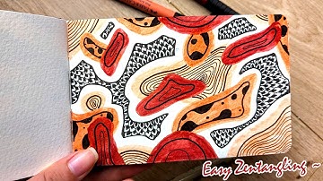 How to Zentangle | Step-by-Step simple Color Zentangle Pattern for Beginners | Art to Relax