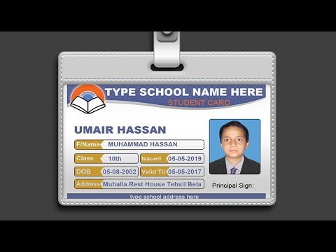 How to Design ID Card In Photoshop + PSD Free Download