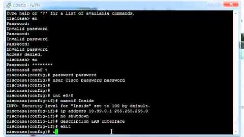 Cisco ASA - Basic CLI Configuration