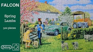 Jigsaw Puzzle Time-lapse - Spring Lambs, by Falcon (Jumbo) - 500 pieces screenshot 5