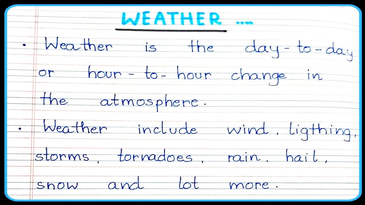 titles for weather essay