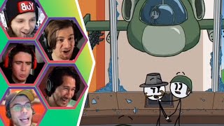 Gamers react to : Helicopter [Henry Stickmin Completing the Mission]