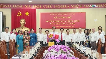 Công bố quyết định của UBND tỉnh BR-VT về công tác cán bộ | BRTgo