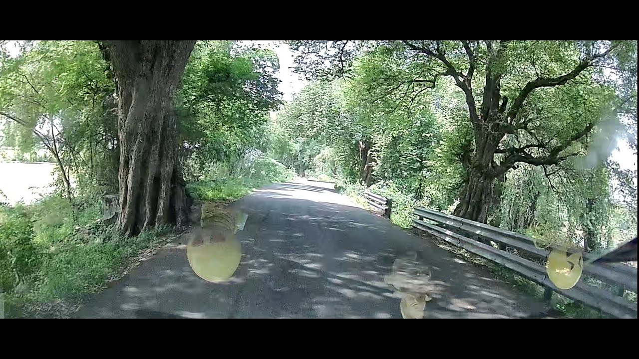 Rural drive from Chidambaram to Gangaikonda cholapuram UNESCO site through village roads.