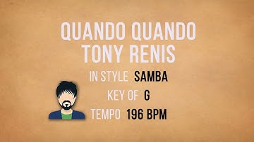 Quando Quando -  Tony Renis - Karaoke Backing Track