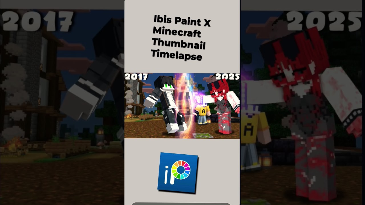 Minecraft Thumbnail Ibis Paint X Timelapse #horror #minecraft #thumbnail