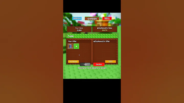 Was This a W Trade or L Trade? 😳 Grow A Garden #shorts #roblox #growagarden