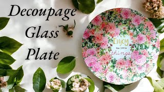 Reverse Decoupage Glass Plate | Step-by-Step Tutorial