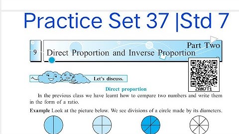 Practice Set 37 | L-9 Direct and Inverse Proportion | Std 7 Maths