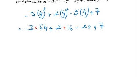 Evaluating a polynomial for a given value of the variable