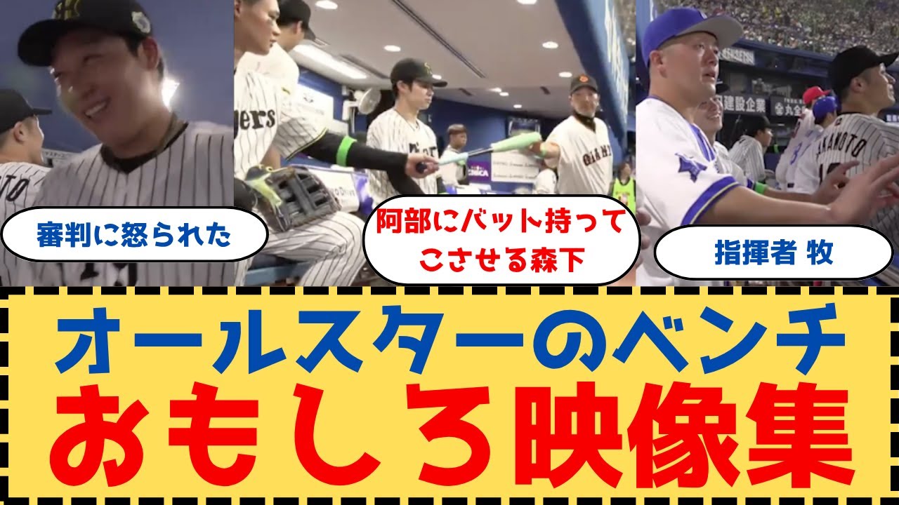 【爆笑映像】セリーグベンチカメラから、おもしろ映像を厳選しました【オールスター2戦目】