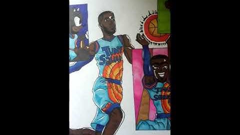 DRAWING LEBRON JAMES FROM SPACE JAM: A NEW LEGACY IN 6 DIFFERENT ART STYLES 🏀🎥 #shorts