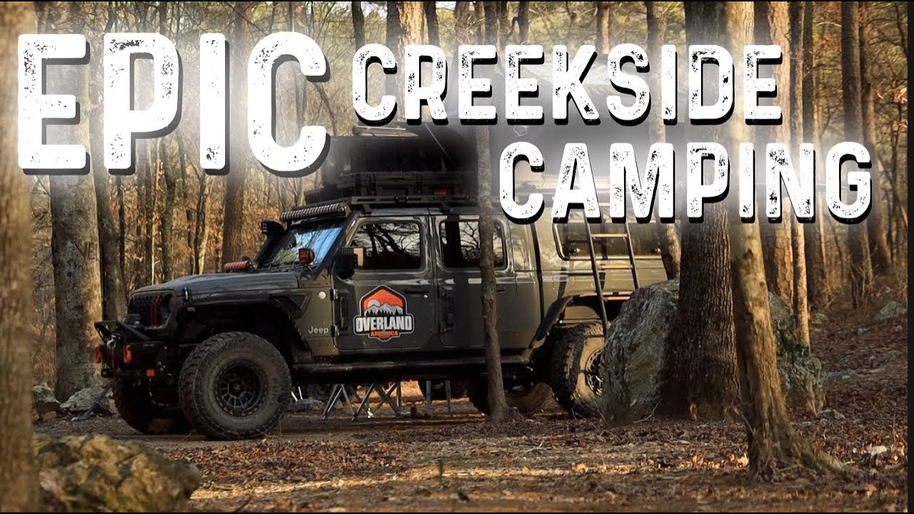 EPIC CREEKSIDE CAMPING!!! Ouachita National Forest Albert Pike area. [Jeep] [Arkansas] [4k]
