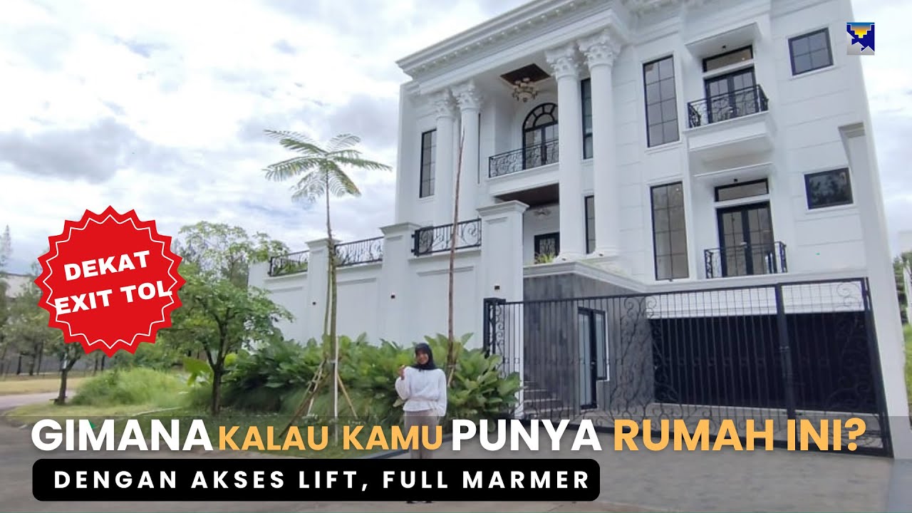 GIMANA KALAU KAMU PUNYA RUMAH INI?! DEKAT EXIT TOL RUMAH MEWAH FULL MARMER DAN ADA AKSES LIFT NYA