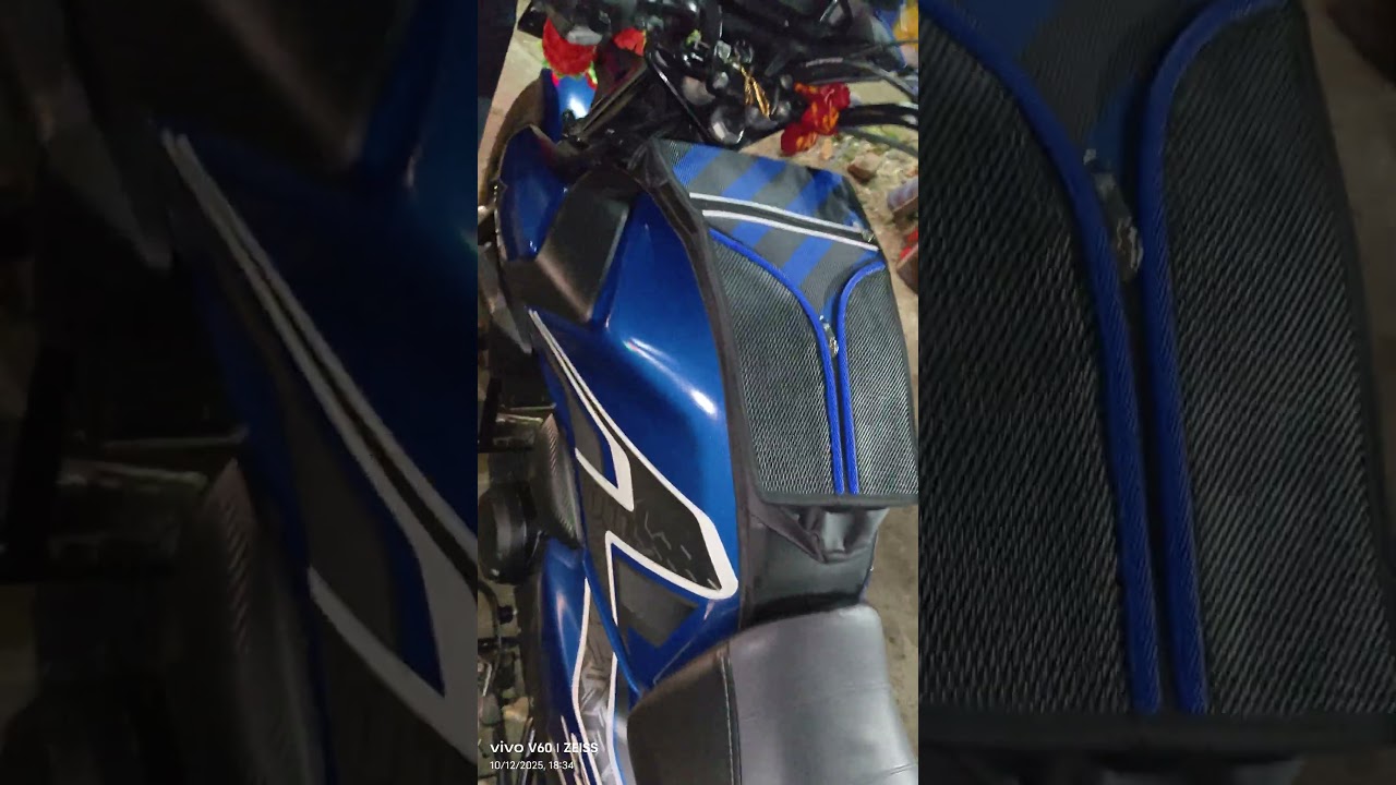 bike # tank cover # honda # shine# blue