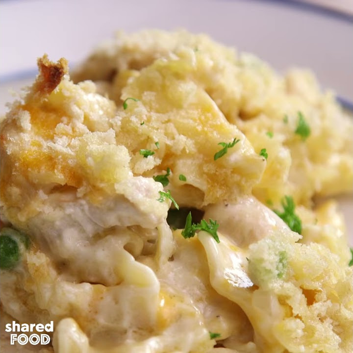 Chicken noodle casserole with cream of mushroom soup