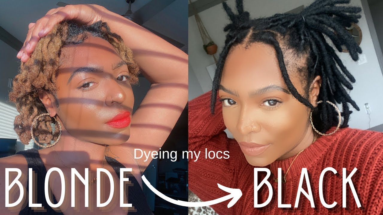 Dyeing my locs from blonde to black at home