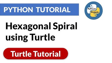 Hexagonal Spiral using Turtle | Turtle Python Tutorial | PyPower