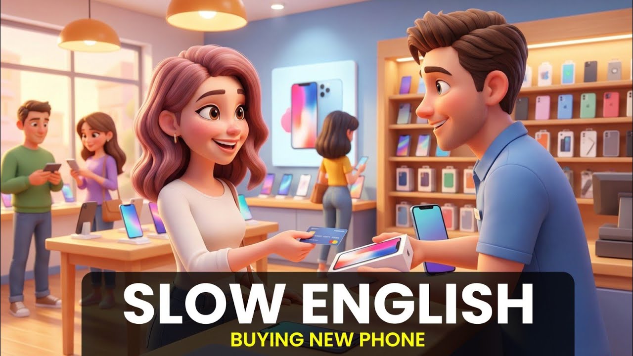 English Speaking Practice | Buying Mobile Phone | Slow English | Easy English