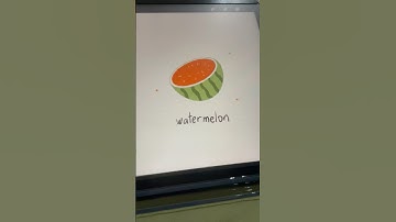 How to draw watermelon🎨 #enjoy#drawing#on#procreate#shorts#shortsart#watermelon