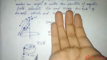 A conducting rod (OP) of length L rotates in form of a conical pendulum with an angular velocity...