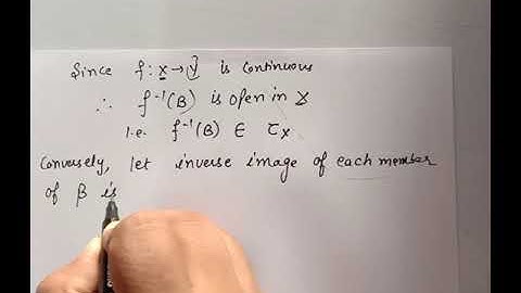 Continuous function Definitions and theorems part1/Msc2/Topology