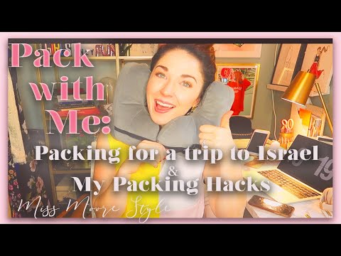 PACK WITH ME: What I Packed For Israel/ Traveling ESSENTIALS/My Go-to TRAVEL HACKS