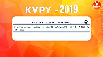 KVPY 2019 SA Mathematics  Part I  Q 9 Ans A Polynomials Factor Theorem Shashank Sir