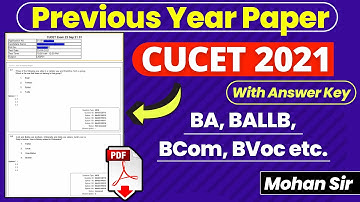 cucet previous year paper 📝 solution 2021 | CUCET ba, bsc प्रश्न पत्र 2021 | download cuet paper