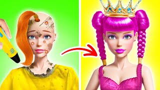 From Boring Girl TO REAL BARBIE DOLL! ‍♀ DIY Miniature Ideas for Barbie by La La Life GOLD