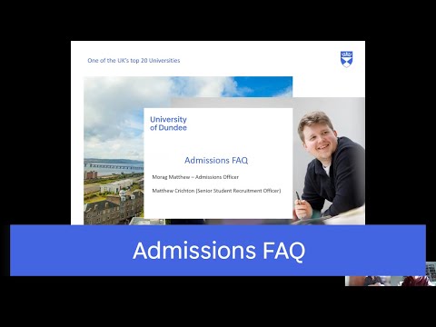 University of Dundee | Admissions | FAQ