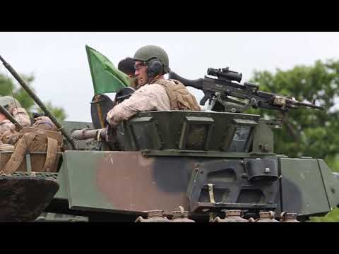 US  Marines and JGSDF Force Conduct Joint Light Light Armored Vehicle Assaults