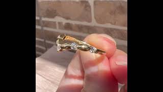 としちゃんになります一粒ダイヤとV字リング H&CダイヤモンドぽちぽちV字リング受注生産 | M select jewelry