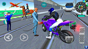 Motorcycle Vs Bullet Train Railway Station In 3D Driving Class - Android IOS Gameplay #5.