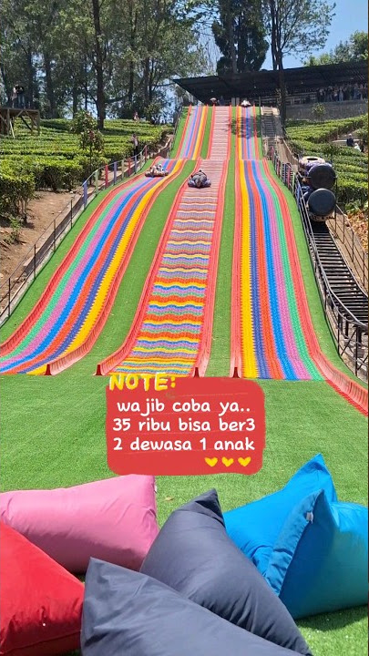 Rainbow Slide Gunung Mas Puncak | permainan viral | perosotan