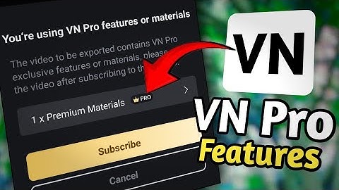 You are using VN pro features or Materials | VN Pro all features