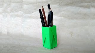 Origami Pot Tutorial - Cup / Vase / Pencil Holder - Hadi Tahir