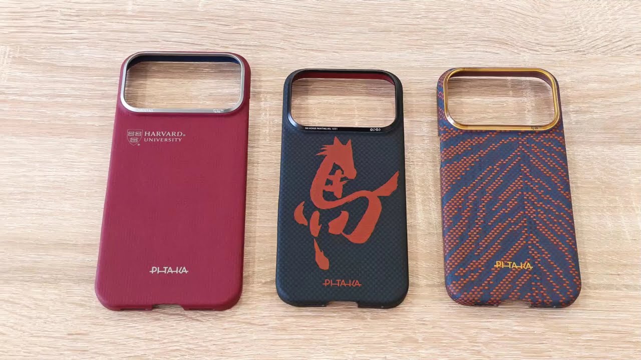 PITAKA Harvard Crimson PitaTap™ Edge Ultra Slim Case for iPhone 17