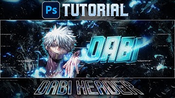 Speed-Art Tutorial: Create Dabi “My Hero Academia” Anime Banner in Photoshop + 3D Text in Cinema 4D