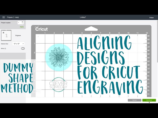 How to Engrave with Your Cricut Maker: How to Center Text or Images when  Engraving 