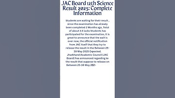 12th result science jac | jac board 12th result | 2025 | #jacboard #maths #12th #education #result