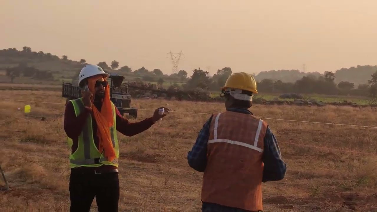 Solar Piling Work.# Solar Park.